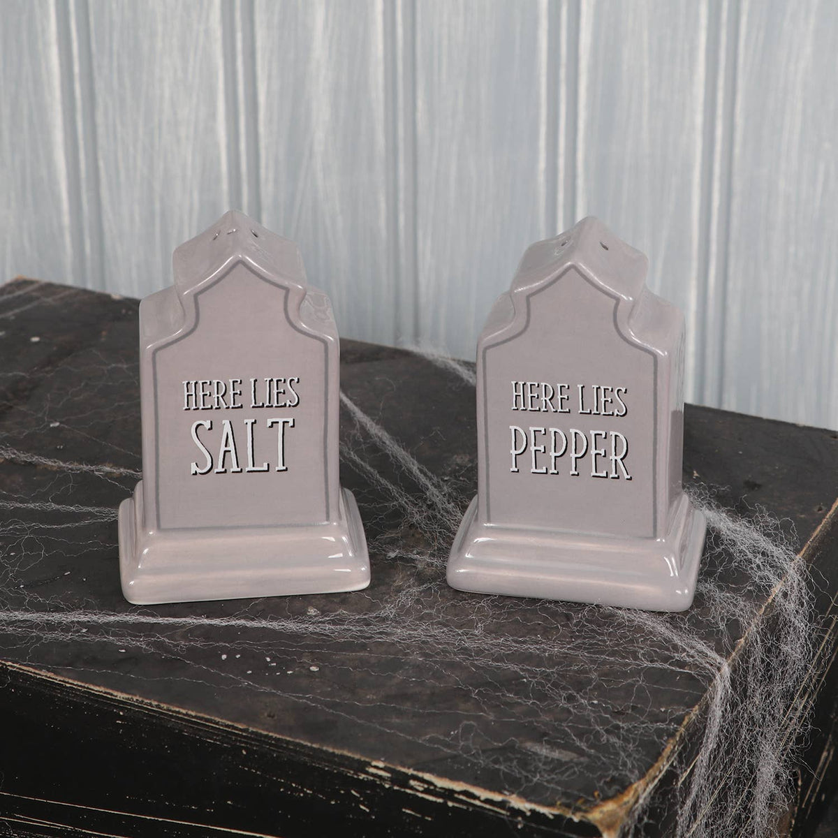 Here Lies Tombstone Salt & Pepper Shakers