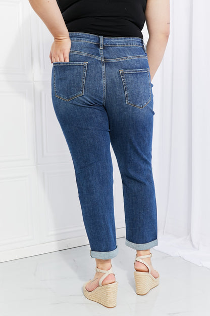 VERVET Full Size Distressed Cropped Jeans with Pockets - The Downtown Dachshund