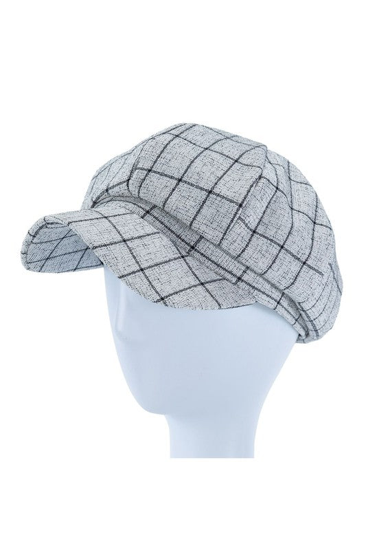 Plaid Woman Newsboy, Baker boy Gatsby Beret Cap - The Downtown Dachshund