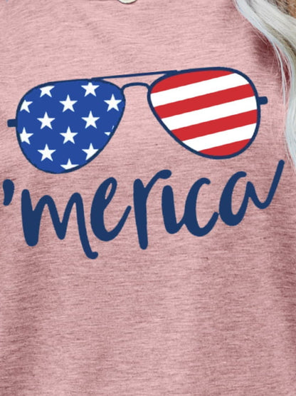 US Flag Glasses Graphic Tee - The Downtown Dachshund