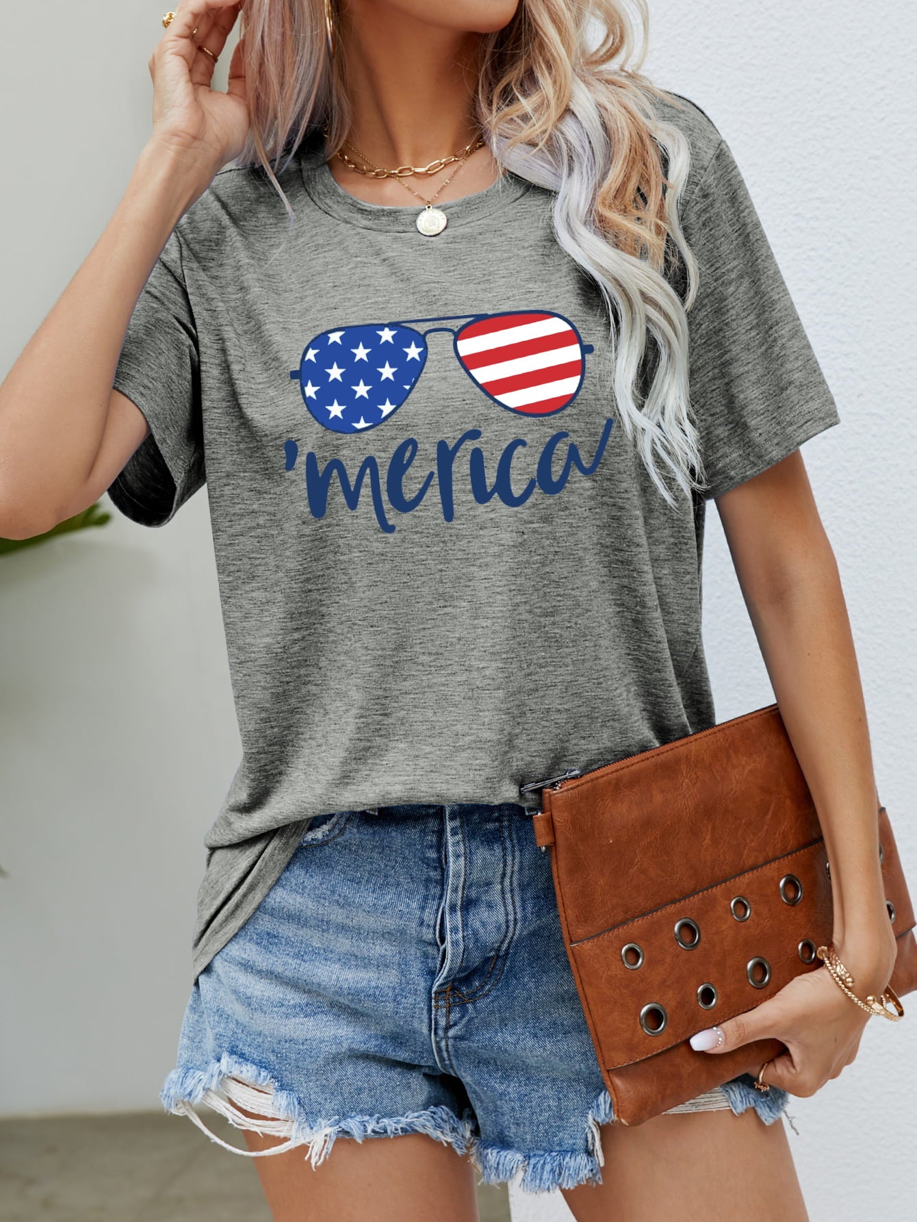 US Flag Glasses Graphic Tee - The Downtown Dachshund