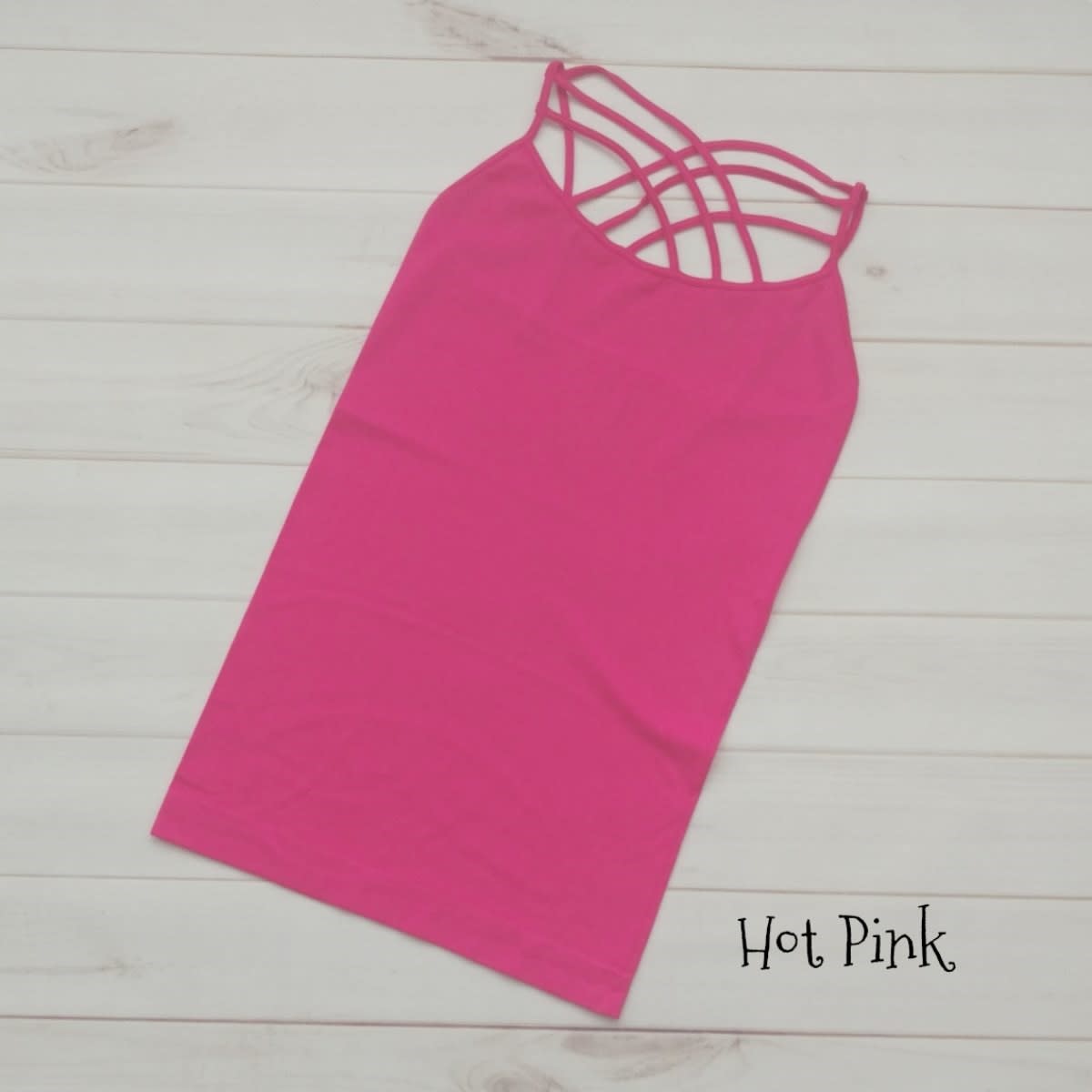 Criss Cross Tank S-3XL Hot Pink - The Downtown Dachshund