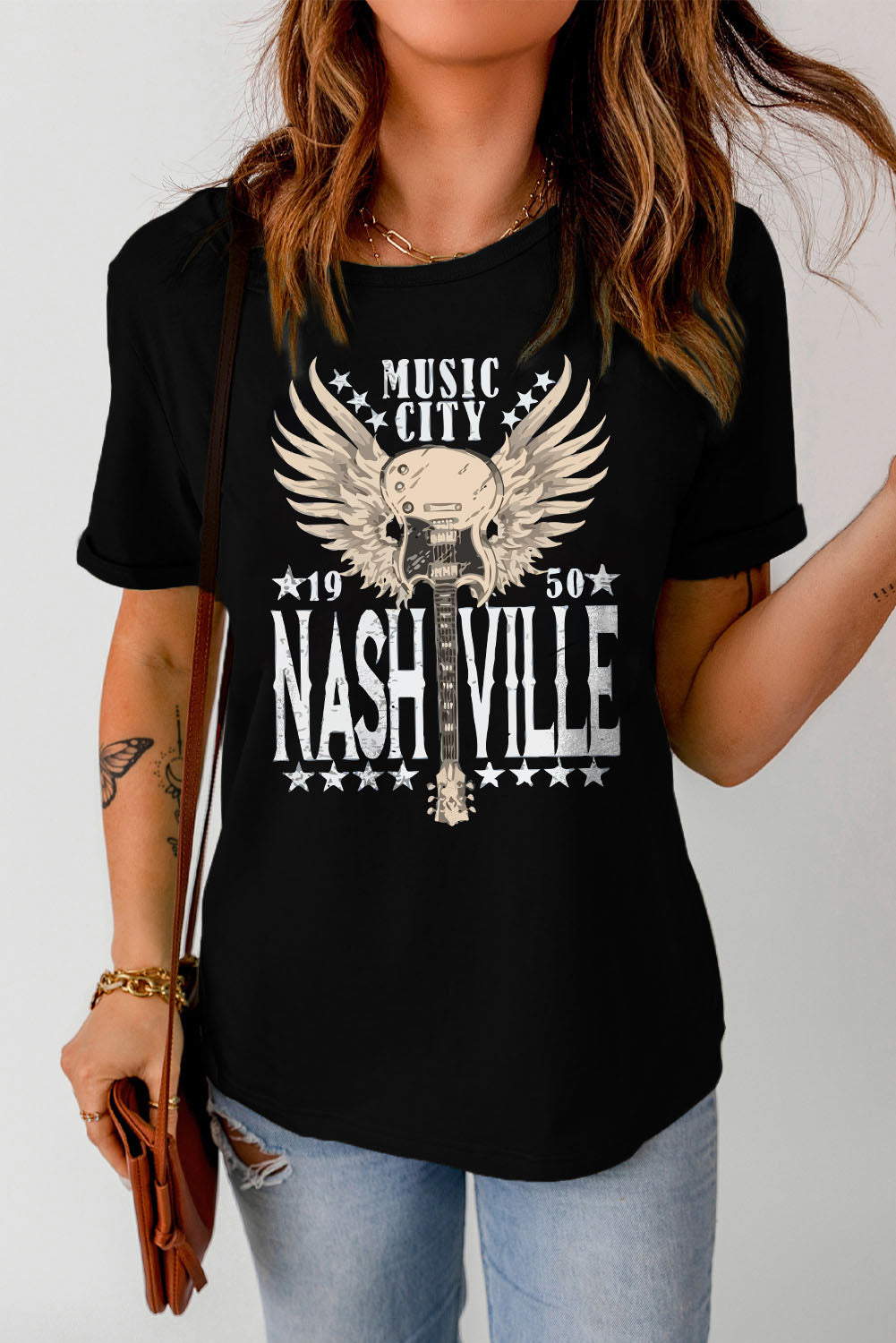 Graphic Cuffed Sleeve T-Shirt - The Downtown Dachshund