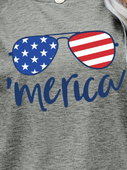 US Flag Glasses Graphic Tee - The Downtown Dachshund