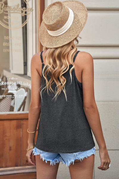 Lace Trim V-Neck Cami Top - The Downtown Dachshund