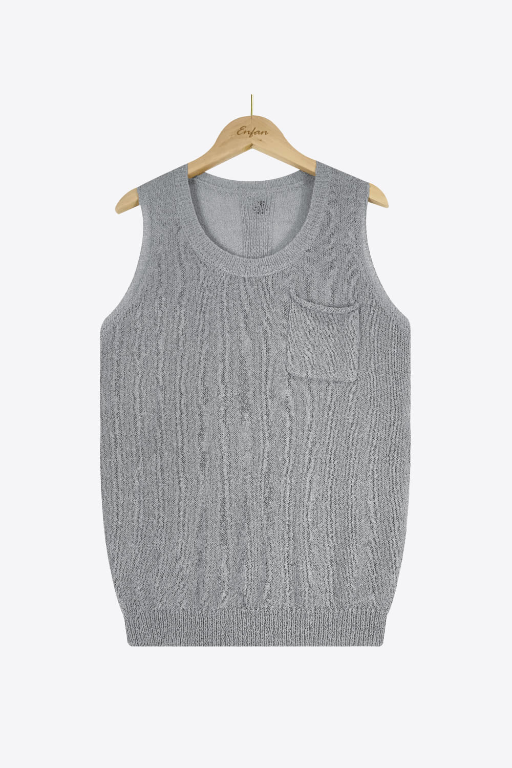 Buttoned Pocket Knit Tank - The Downtown Dachshund