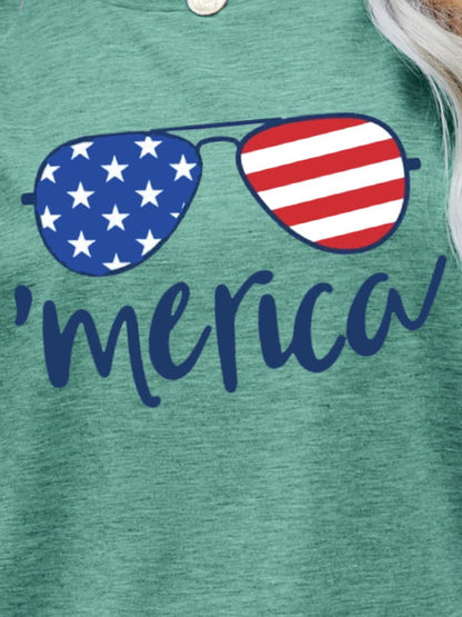 US Flag Glasses Graphic Tee - The Downtown Dachshund