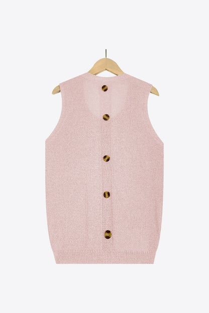 Buttoned Pocket Knit Tank - The Downtown Dachshund