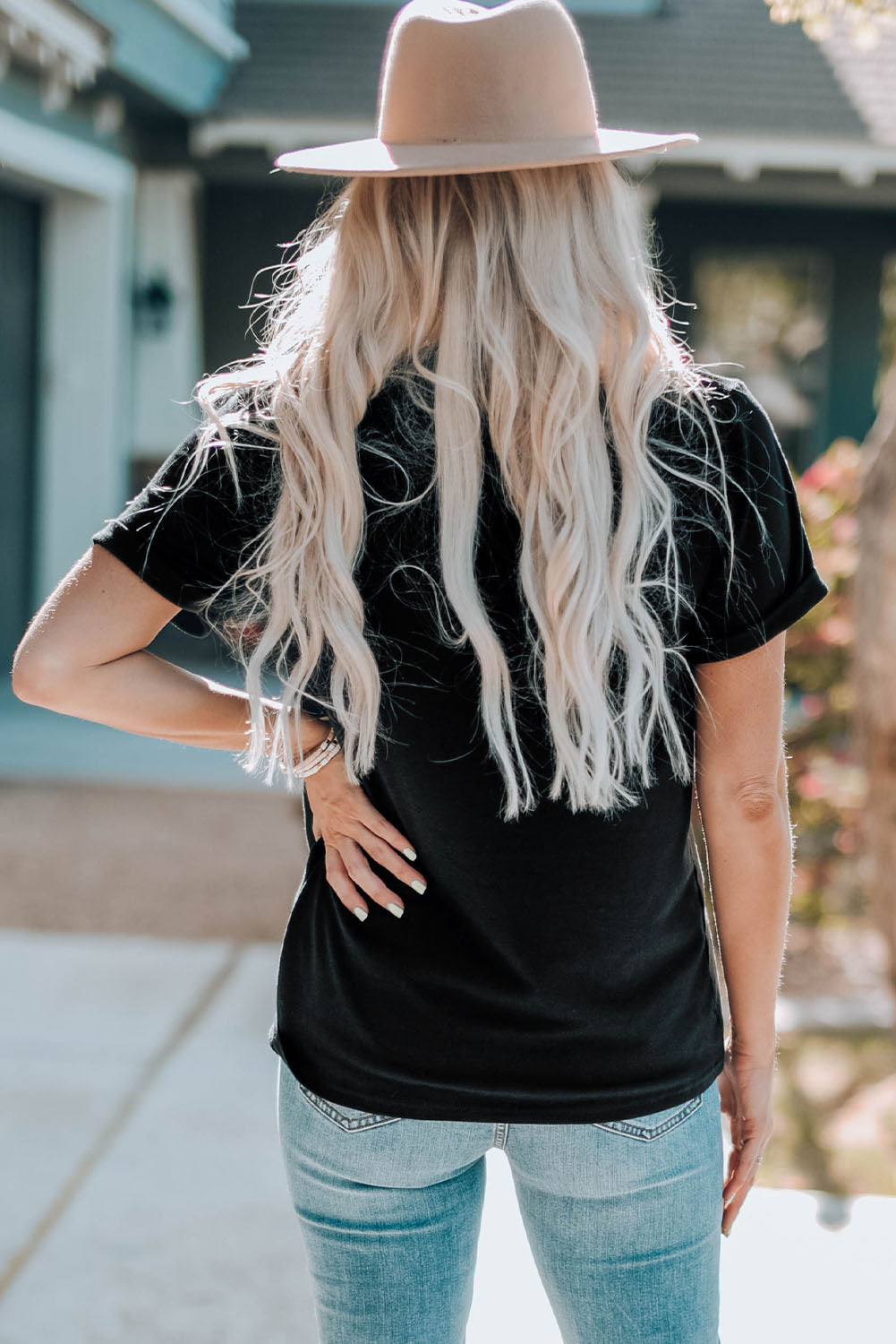 Graphic Cuffed Sleeve T-Shirt - The Downtown Dachshund