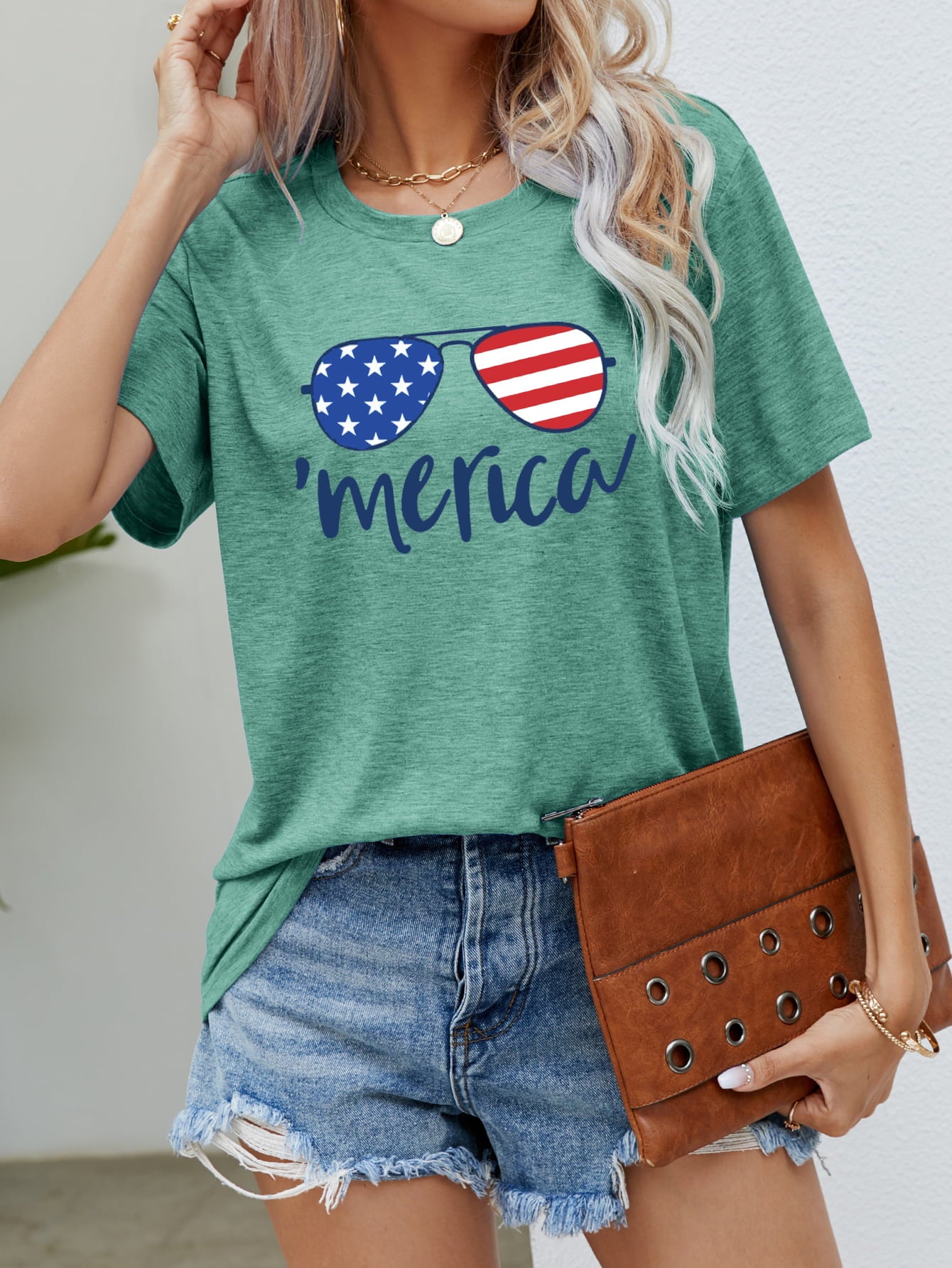 US Flag Glasses Graphic Tee - The Downtown Dachshund