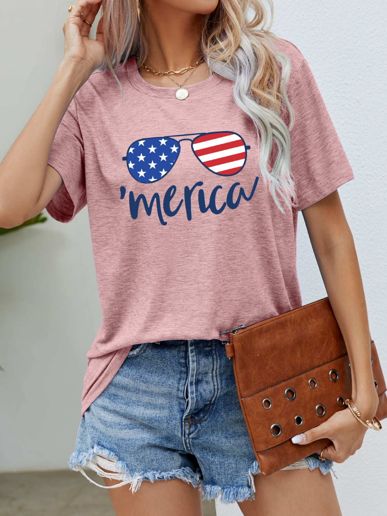 US Flag Glasses Graphic Tee - The Downtown Dachshund