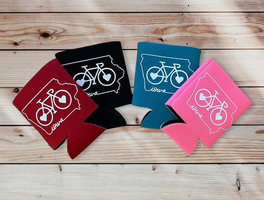 Bike Iowa Koozie - The Downtown Dachshund